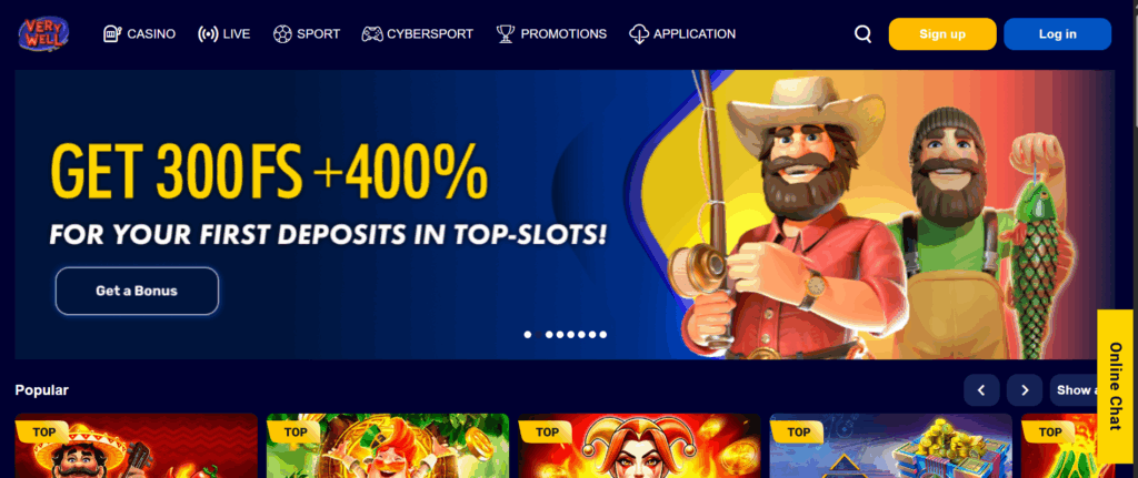 Very Well Casino - non gamstop casino